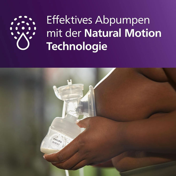 Elektronische Philips Avent Einzelmilchpumpe Premium - Mit Natural Motion Technologie, Wiederaufladbarem Akku, Timer-Anzeige (Modell SCF396/31)