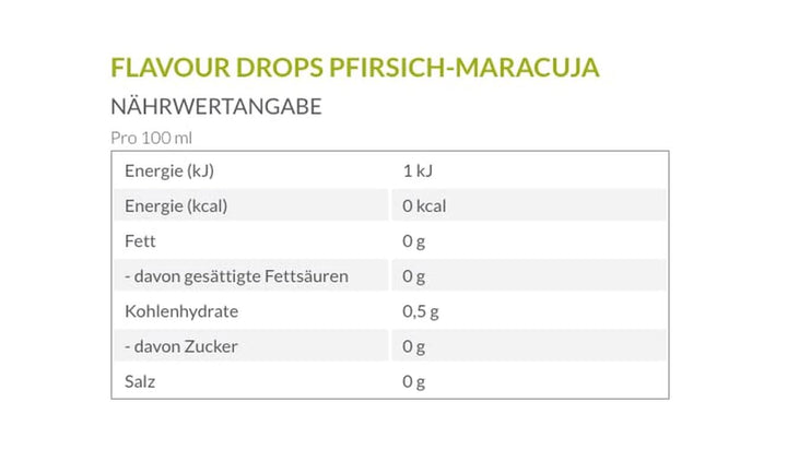 Borchers Flavour Drops | Pfirsich-Maracuja | 0 Kalorien | Zum Kochen Und Backen | 30 Ml