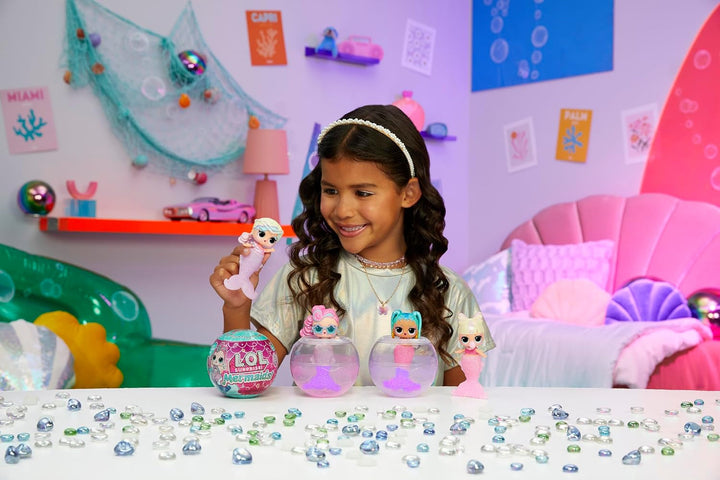 L.O.L. Surprise! Mermaids Tots - Mini păpuși la modă cu cozi care își schimbă culoarea - Potrivit pentru colecționari, fete și băieți cu vârsta de 4 ani și peste