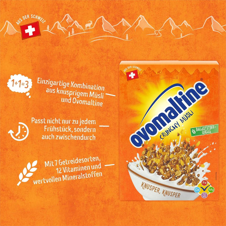 Ovomaltine Crunchy Muesli, 450 grame