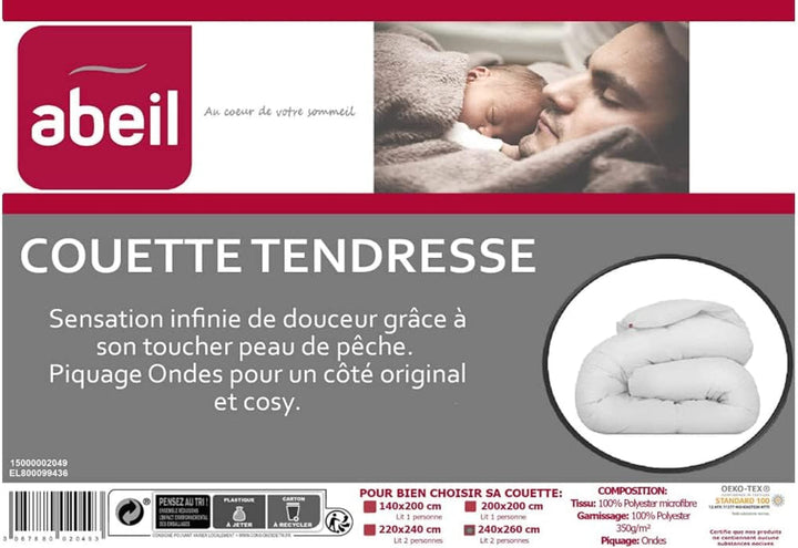 Plapumă Abeil, material: 100% microfibră, umplutură, Blanche, 260X240