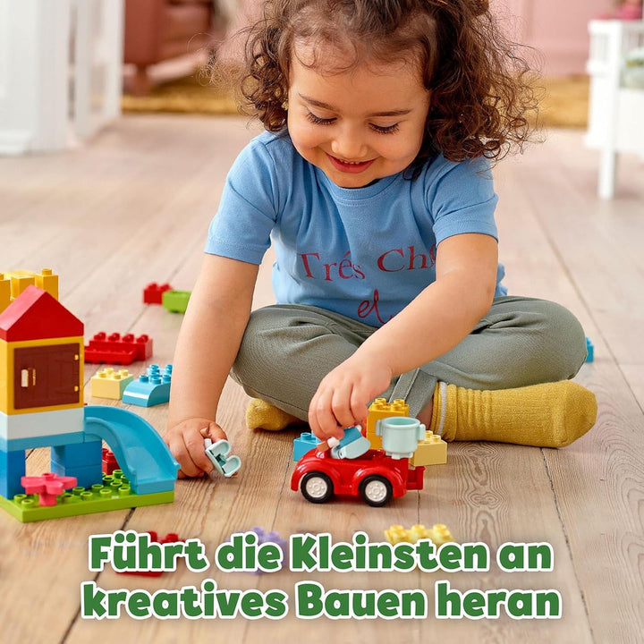 LEGO 10914 DUPLO Deluxe Brick Box, jucărie educativă cu cărămizi și cutie de depozitare, cutie creativă pentru bebeluși și copii mici de la 1,5 la 3 ani, set cadou