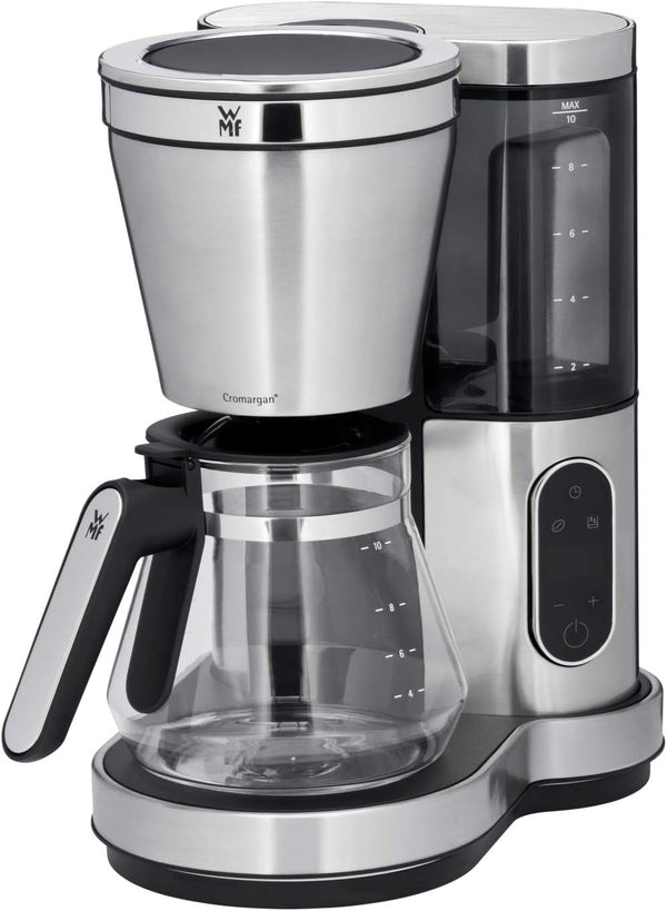 WMF Lumero filtru de cafea cu ulcior de sticlă, filtru de cafea, 10 cești, funcție de temporizare, placă de încălzire, filtru de cafea cu rezervor de apă detașabil, oprire automată, 1000 W