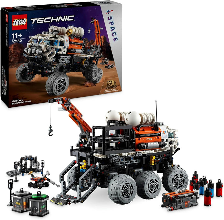 LEGO Technic Mars Exploration Rover, jucărie spațială, bazată pe nave spațiale NASA, set de construcție spațială, jucărie pentru copii, cadou pentru băieți și fete cu vârsta de 11+ 42180