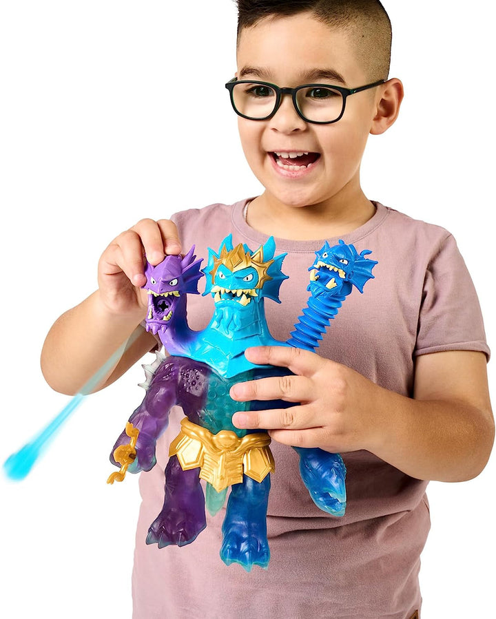 Heroes of Goo Jit Zu Deep GOO Sea King Hydra figurină cu putere de slime 3 în 1, 3 capete și efecte luminoase și sonore