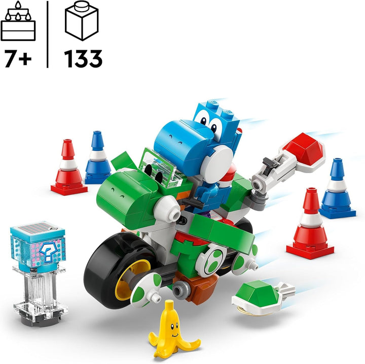 LEGO Super Mario: Mario Kart - Yoshi Bike, set de aventuri Nintendo de colecționat, cadou pentru copii, băieți, fete și gameri de la 7 ani, set de colecție cu figura Yoshi 72031