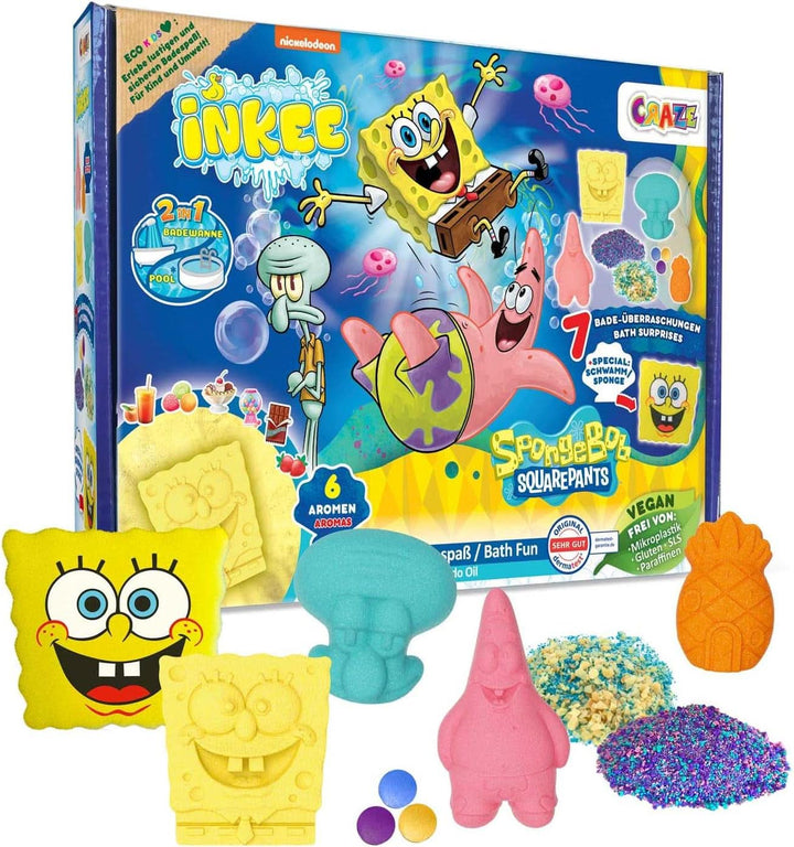 INKEE Spongebob, bomba de baie pentru copii cu surpriză, Spongebob Squarepants de colecționat, 80 grame