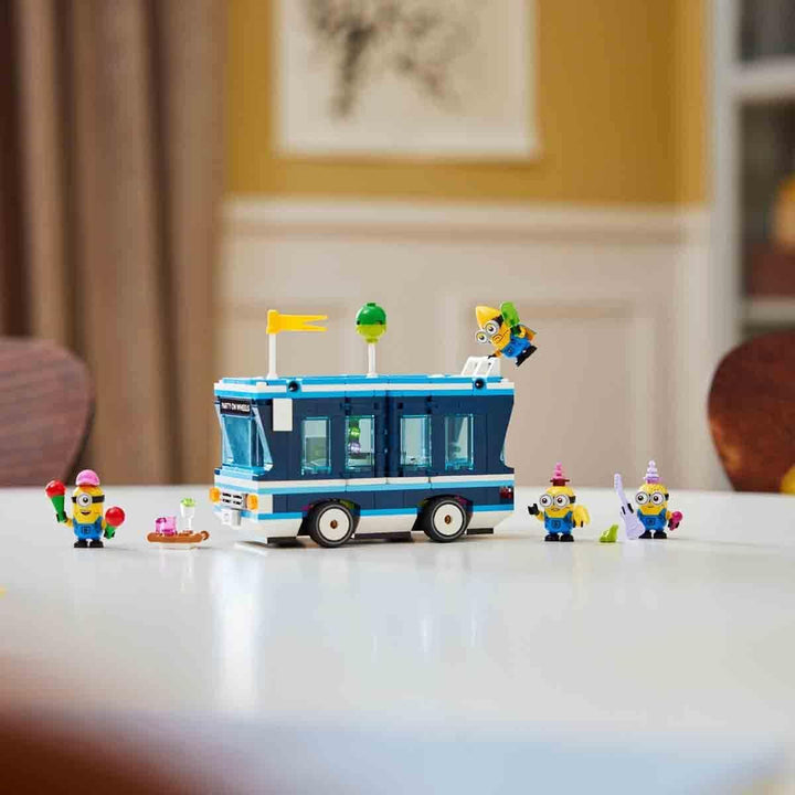 LEGO I - Simply Incorrigible 4 Minioni și autobuzul de petrecere, set de joacă pentru I - Simply Incorrigible 4, jucărie pentru copii, cadou creativ Minioni pentru băieți și fete de la 7 ani 75581