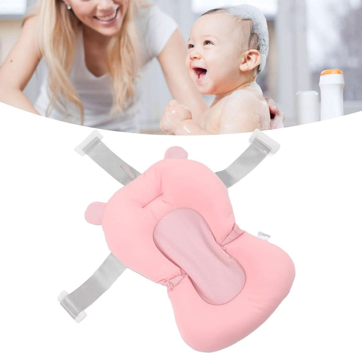 Baby-Badewannenauflage, Baby-Badewannensitz, Baby-Badekissen-Auflage Für Neugeborene, Badewannenmatte Für Kleinkinder, Baby-Badewannenkissen, Badewannensitz, Geschenke (Rosa Bär)