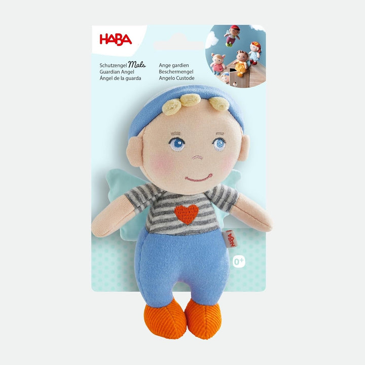 HABA Guardian Angel Mats - Păpușă textilă de pluș (15 cm), cadou de bun venit ideal pentru bebeluși și copii mici - lavabilă la 30°C - 2011869001