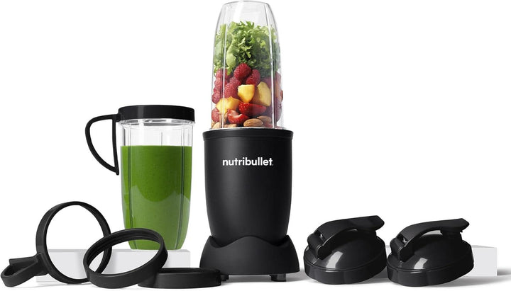 Nutribullet Pro, 900 Watt Leistung, Einfach Und Schnell in Der Anwendung, Kompakt, Leicht Zu Reinigen, Mit 700 Ml Becher, Smoothiemixer, Smoothie Maker, Elektrischer Mixer, NB904B, Schwarz