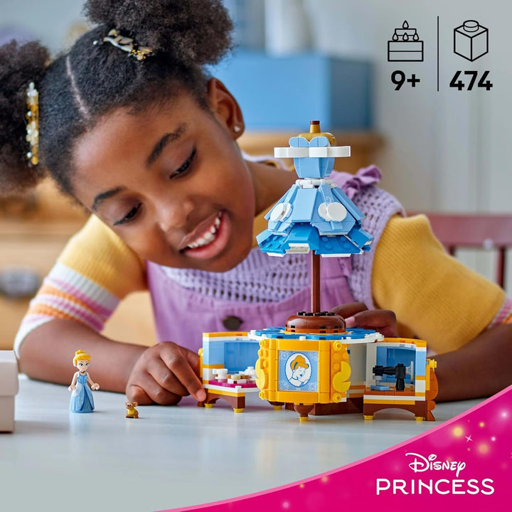 LEGO Ç€ Rochia prințesei Disney Cenușăreasa, jucărie pentru băieți și fete de la 9 ani - include un cuier pentru rochii, o mini păpușă Cenușăreasa și o figurină de șoarece - Playset creativ 43266