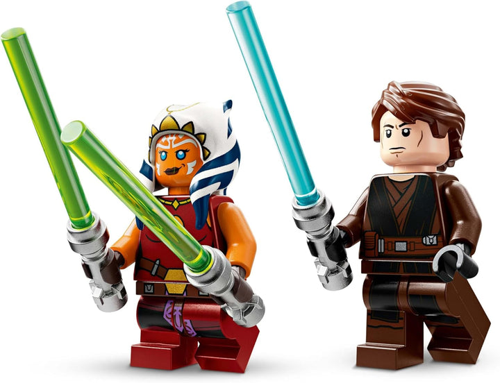 LEGO Star Wars 75401 Interceptorul Jedi al lui Ahsoka, Starfighter pentru fanii Războiului Clonelor, Ahsoka Tano & Anakin Skywalker Minifigures, cu săbii laser și R7-A7, pentru băieți și fete de la 8 ani în sus