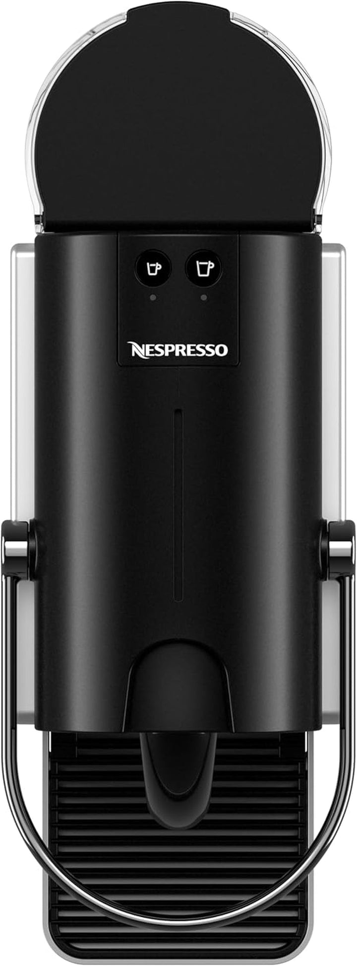 Aparat de cafea cu capsule Nespresso De'Longhi Pixie EN127.S, două butoane de selecție directă, mod eco, design compact, sistem de presiune de 19 bar, 1260W, argintiu/negru