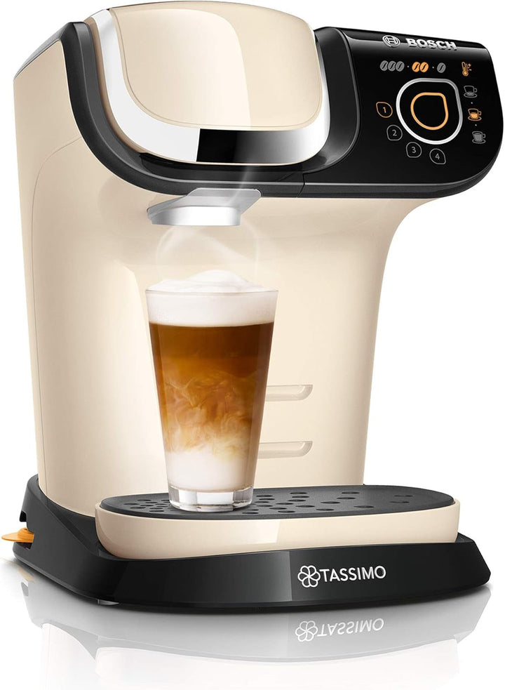 Aparat de cafea cu capsule Tassimo My Way 2 TAS6502 de la Bosch, Cu filtru de apă, Peste 70 de băuturi, Personalizare, Complet automat, Preparare ușoară, 1.500 wați, 1,3 litri, Negru