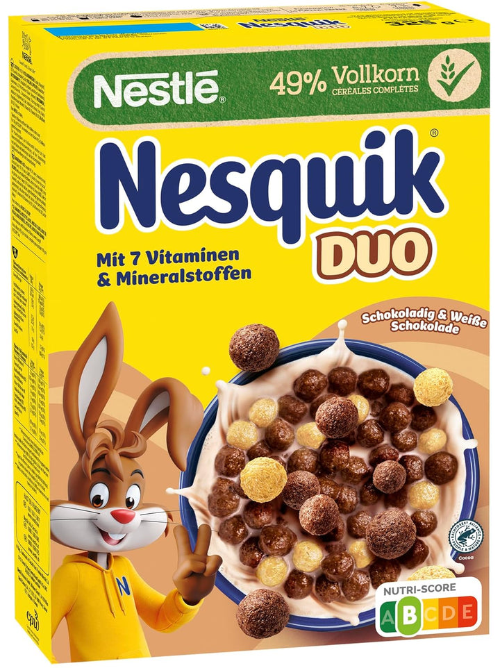 NESTLÉ  Duo Cereals, Braune Und Weiße Schoko Cerealien Mit Vollkorn (1 X 325 G)