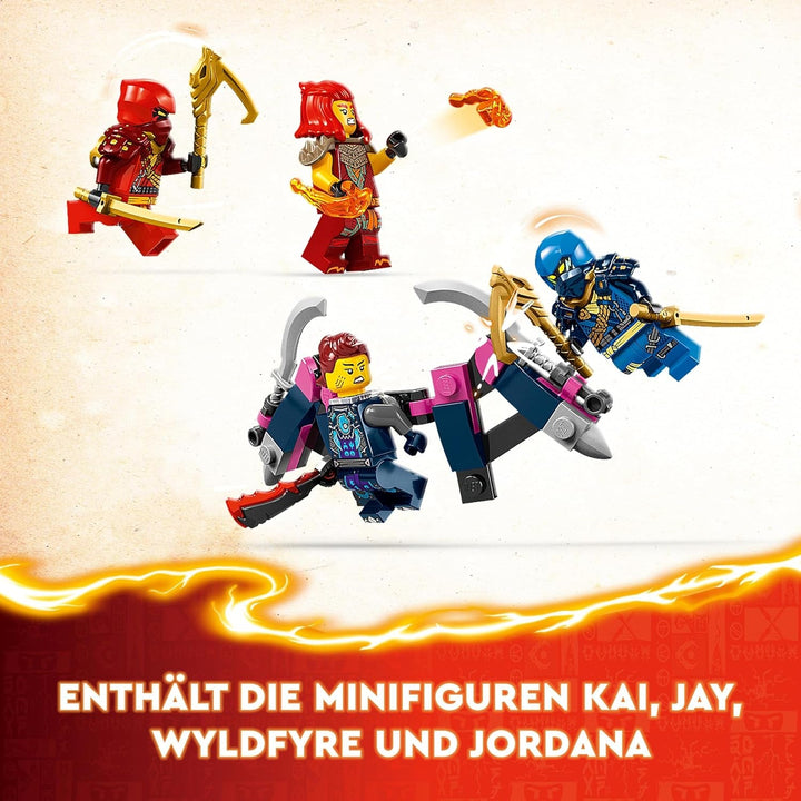 LEGO NINJAGO Kai's Ninja Climbing Mech Set, Jucărie Ninja cu figurină de acțiune construibilă și 4 mini figurine, set de aventură pentru copii, cadou de ziua de naștere pentru băieți și fete de 9 ani 71812
