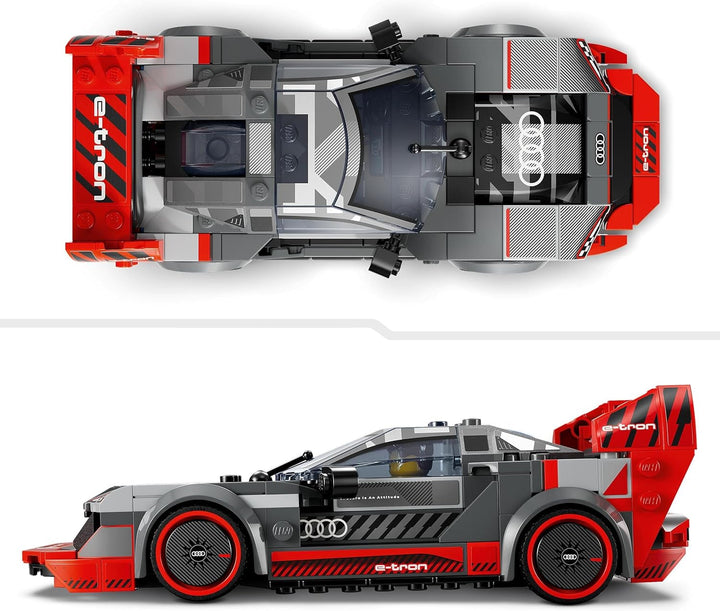 Set de mașini de curse LEGO Speed Champions Audi S1 E-Tron Quattro cu jucării auto pentru a construi, juca și expune, model de mașină pentru copii, cadou pentru băieți și fete de 9 ani 76921