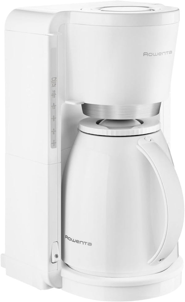 Cafetiera cu filtru Rowenta Adagio Milano Cu termos, Capacitate 1 litru, 8-12 cești, Oprire automată, Filtru detașabil, Indicator nivel apă, Alb, CT3801