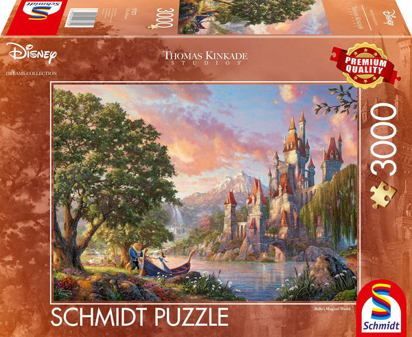 Schmidt Spiele 57372 Thomas Kinkade, Disney, Lumea magică a lui Belle, jigsaw puzzle 3000 piese