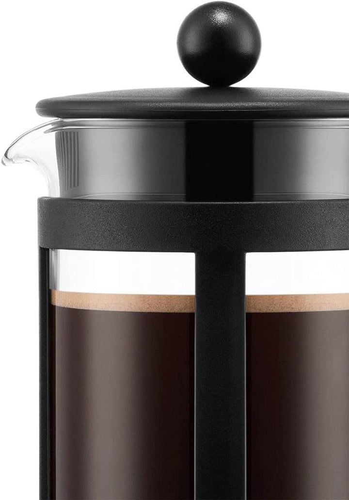 Bodum 1784-01 KENYA filtru de cafea (sistem de presare franțuzească, rezistent la mașina de spălat vase), negru, 0,5 l, 4 cești