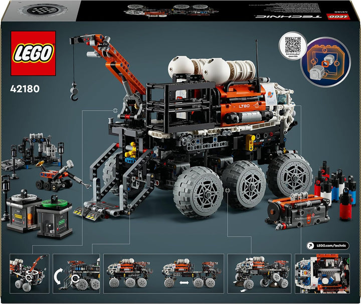 LEGO Technic Mars Exploration Rover, jucărie spațială, bazată pe nave spațiale NASA, set de construcție spațială, jucărie pentru copii, cadou pentru băieți și fete cu vârsta de 11+ 42180