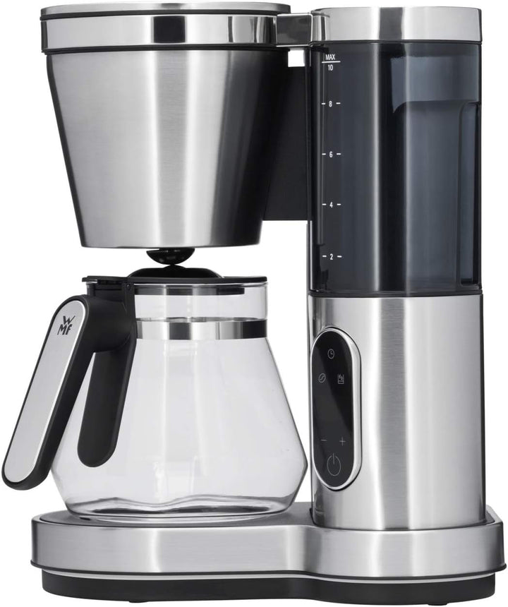 WMF Lumero filtru de cafea cu ulcior de sticlă, filtru de cafea, 10 cești, funcție de temporizare, placă de încălzire, filtru de cafea cu rezervor de apă detașabil, oprire automată, 1000 W