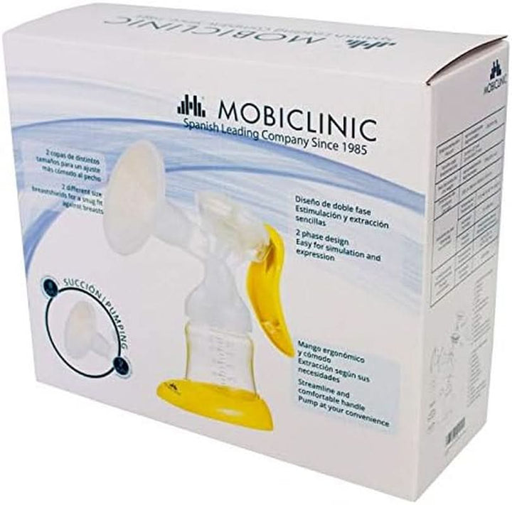 Mobiclinic ®, Handmilchpumpe, Europäische Marke, Ergonomischer Griff, Handpumpe Für Muttermilch, Komfortable Und Kompakte, Sanftes Und Effektives, Transparent