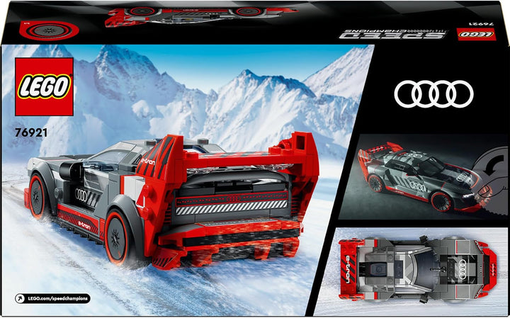 Set de mașini de curse LEGO Speed Champions Audi S1 E-Tron Quattro cu jucării auto pentru a construi, juca și expune, model de mașină pentru copii, cadou pentru băieți și fete de 9 ani 76921