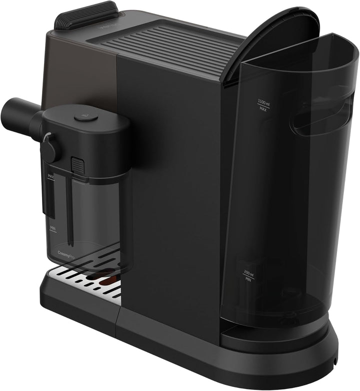 GRUNDIG KSM 5330 Mașină de fasole cu sită Cu recipient integrat pentru lapte, putere 1628 W, presiune pompă 15 bar, duză dublă, afișaj tactil color, Brewsense, Creamypro, Inox închis / negru