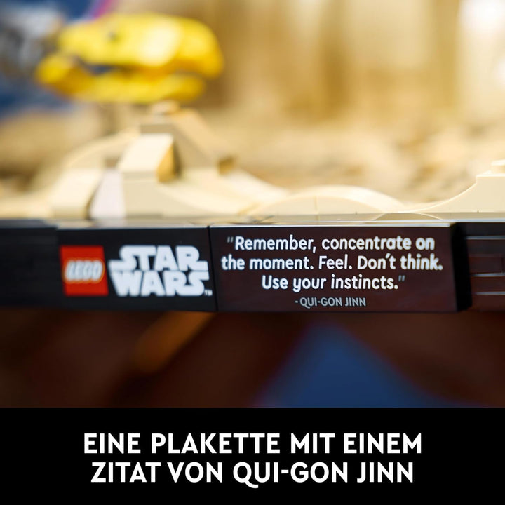 LEGO Star Wars Pod Race in Mos Espa - Diorama, Set pentru adulți, Kit model Amenințarea întunecată, include Podracerul lui Anakin Skywalker, piesă de colecție, cadouri pentru bărbați și femei 75380