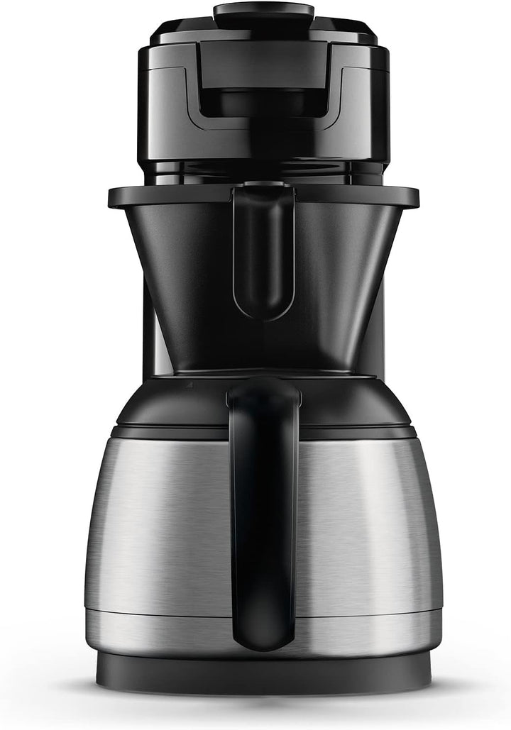 Cafetieră cu filtru și doze Philips Senseo Switch, tehnologie de preparare 2 în 1, recipient pentru apă de 1 litru, 7 cești dintr-o dată, negru pian (HD6592/64)
