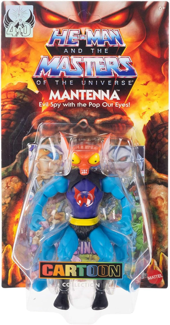 Masters of the Universe Origins Action Figure Mantenna Prințesa Puterii din Colecția de desene animate, Aprox. 14 cm înălțime, de la televiziunea anilor 1980, Bogeyman, Lift-Up Eyes, JBM78