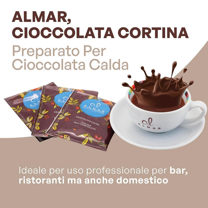 Ciocolată caldă italiană aromă Cortina CLASSIC - (15 X 30 g) Porție unică plic, 450 g