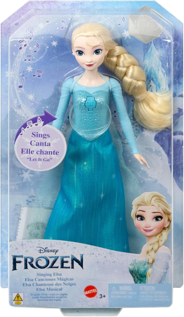 Disney The Ice Queen Elsa Doll, The Ice Queen Doll, păr blond pieptănat, mobilă, pantofi detașabili, cadouri Disney, jucării de la 3 ani, HLW47