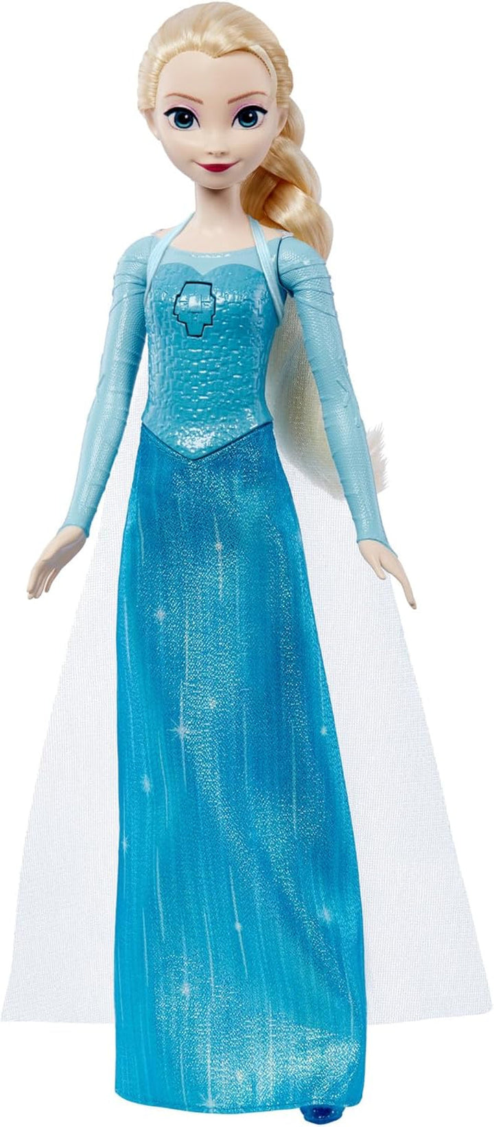 Disney The Ice Queen Elsa Doll, The Ice Queen Doll, păr blond pieptănat, mobilă, pantofi detașabili, cadouri Disney, jucării de la 3 ani, HLW47