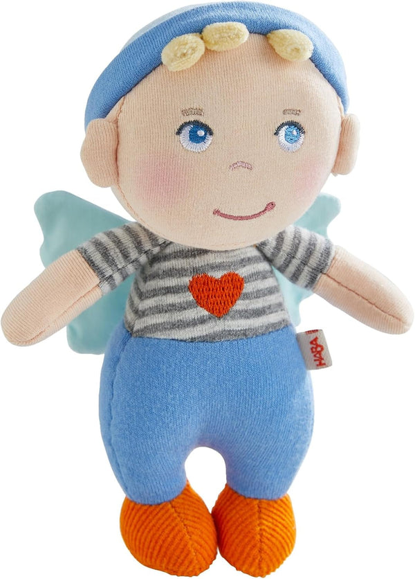 HABA Guardian Angel Mats - Păpușă textilă de pluș (15 cm), cadou de bun venit ideal pentru bebeluși și copii mici - lavabilă la 30°C - 2011869001
