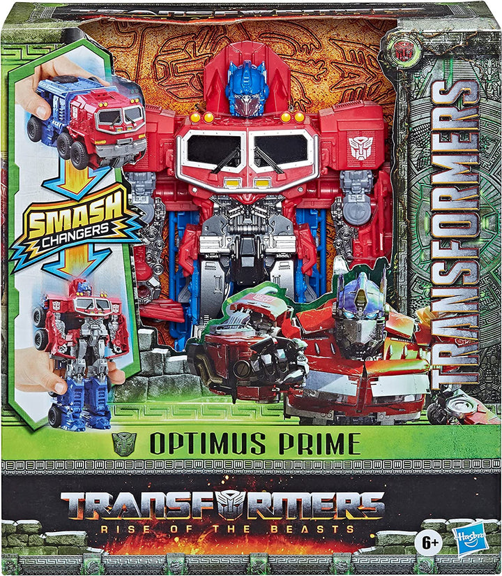 Jucarii Transformers pentru filmul Rise of the Beasts, Smash Changer Optimus Prime figura din 6, 22.5 cm