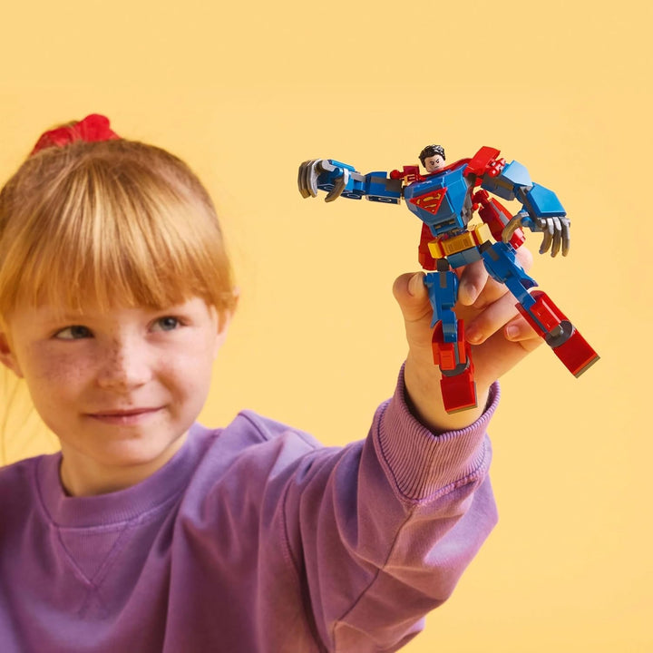 LEGO DC Superman Mech Vs. Lex Luthor - Jucărie de supererou cu 2 minifigurine - Figurină de acțiune construibilă cu brațe, picioare și degete mobile - Cadou pentru băieți și fete cu vârsta peste 6 ani 76302