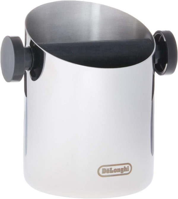 De'Longhi DLSC059 Recipient Knock-off pentru portafilter espresso, Recipient pentru zaț de cafea, Accesoriu pentru mașini de cafea și barista de acasă, Recipient Knock-off din oțel inoxidabil