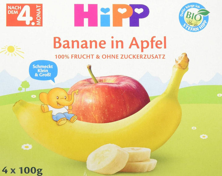 Hipp Bio Früchte Im Becher Banane in Apfel, 6Er Pack (6 X 400 G)