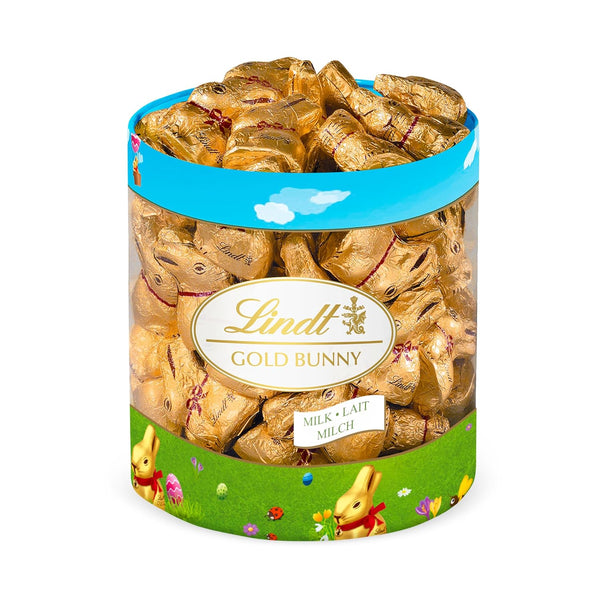 Lindt Schokolade Mini GOLDHASEN | 700 G Köcher | 70 X 10 G Mini GOLDHASEN | Vollmilchschokolade Im Köcher | Osterschokolade | Schokoladengeschenk | Schokoladenhasen | Osterhase