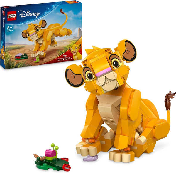 LEGO Ç€ Disney Simba, puiul de leu al regelui, jucărie de construcție pentru copii, Playset fantezie cu figura leului, idee de cadou cool pentru fete și băieți de la 6 ani, jucărie pentru copii 43243