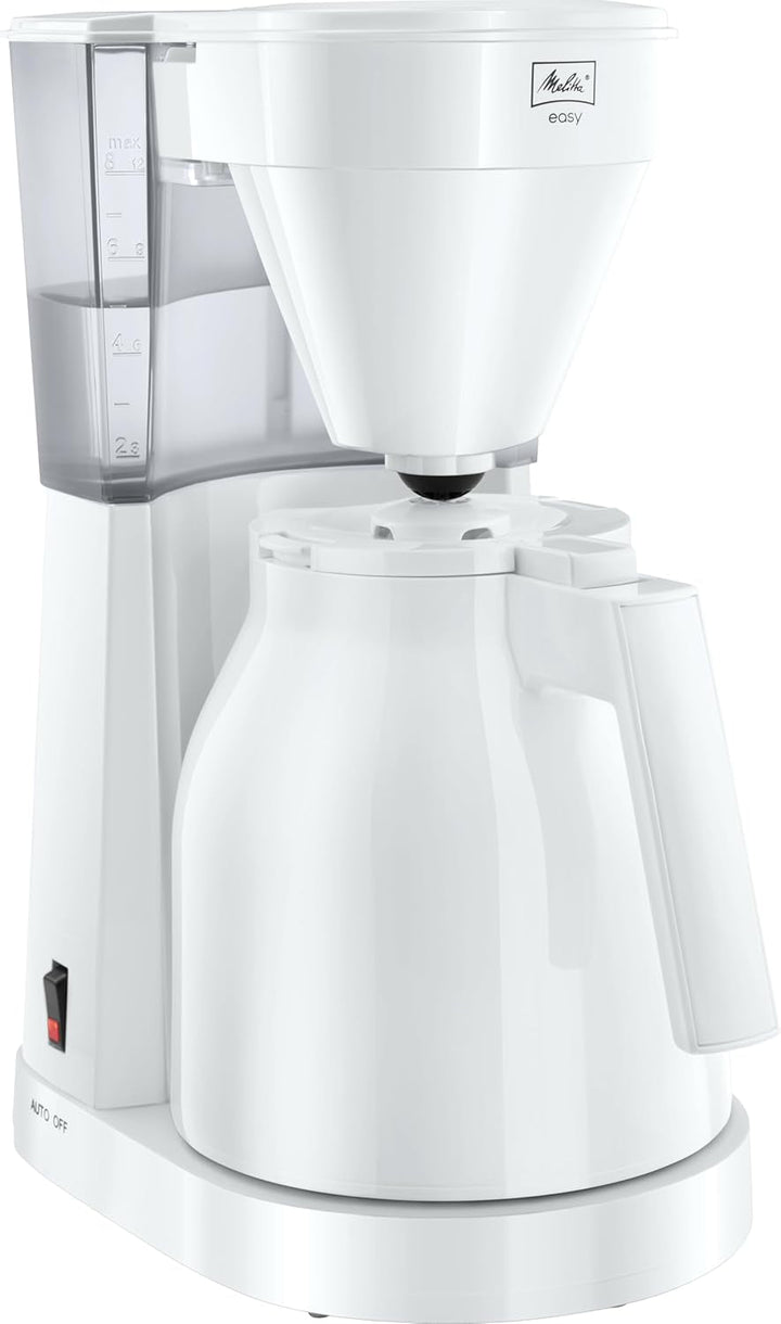 Melitta Easy - Cafetiera cu filtru pivotant detașabil, filtru de cafea cu ulcior din sticlă și opritor de picurare, pentru până la 10 cești de cafea, negru