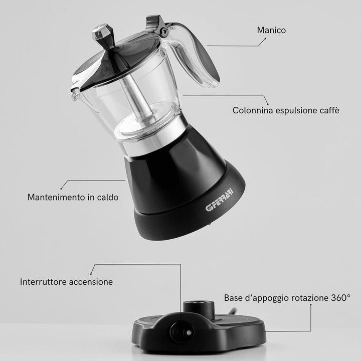 G3 Ferrari G10028 Espressoare electrică Bonjour Pentru 3 cești Cu funcție de menținere la cald