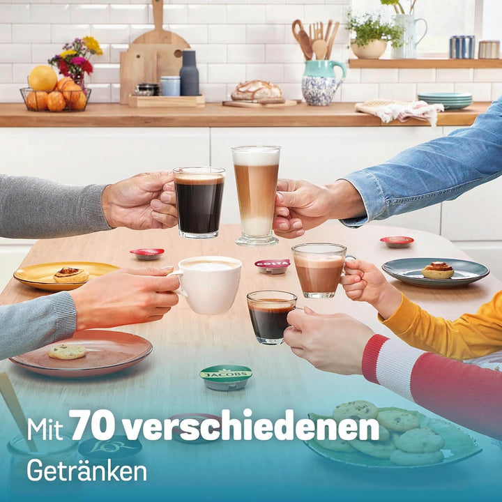 Bosch Tassimo Finesse Friendly mașină de capsule TAS162E, 70 de băuturi, cafea mai intensă la apăsarea unui buton, deconectare automată, durabilă, perfect dozată, 1400 W, negru / negru
