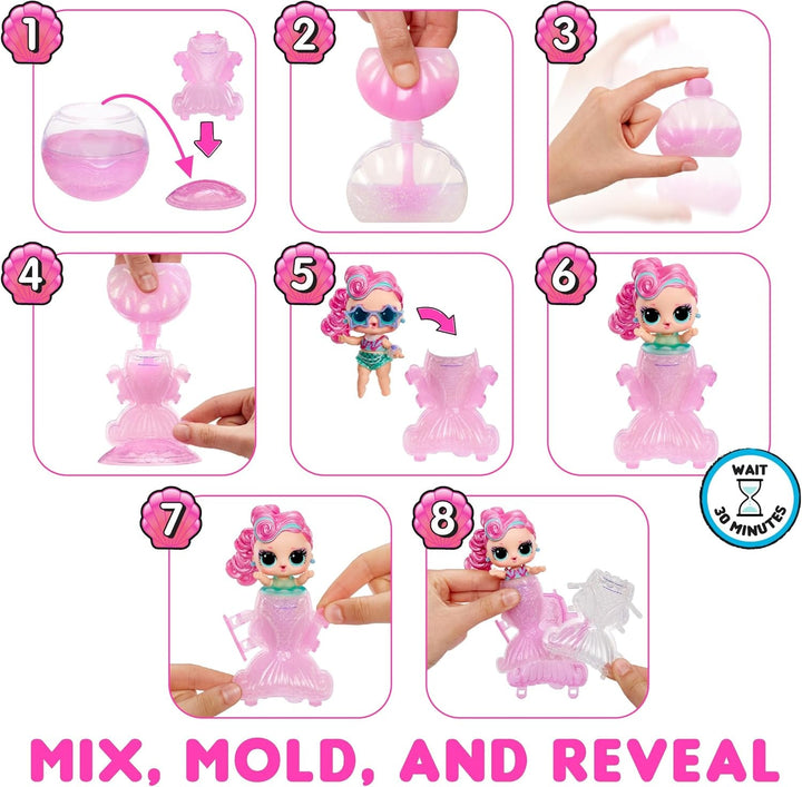 L.O.L. Surprise! Mermaids Tots - Mini păpuși la modă cu cozi care își schimbă culoarea - Potrivit pentru colecționari, fete și băieți cu vârsta de 4 ani și peste