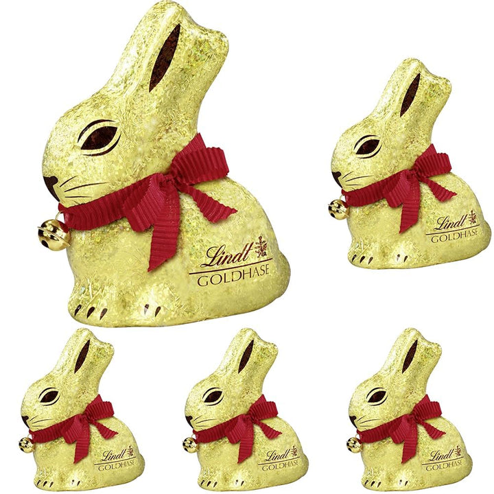 Lindt Schokolade GOLDHASE Glamour Edition Gold | 100 G GOLDHASE | Premium Vollmilch-Schokolade in Hasenform Zu Ostern | Osterschokolade | Schokoladengeschenk | Schokoladenhase | Osterhase