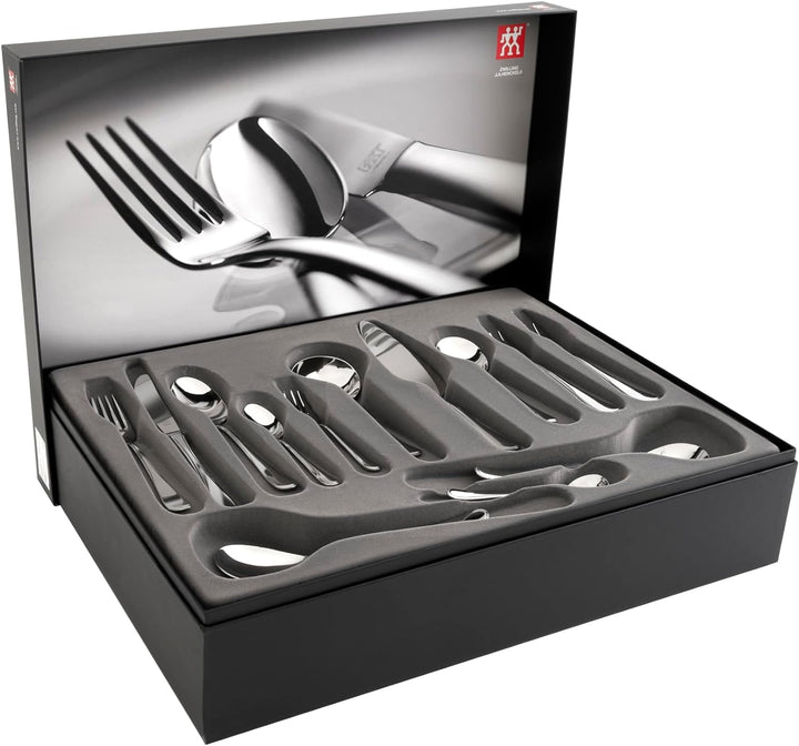 ZWILLING Nottingham Besteck-Set, 68-Teilig, Für 12 Personen, 18/10 Edelstahl/Hochwertiger Klingenstahl, Poliert, Silber