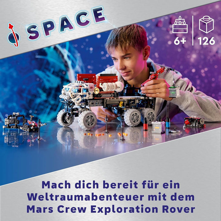 LEGO Technic Mars Exploration Rover, jucărie spațială, bazată pe nave spațiale NASA, set de construcție spațială, jucărie pentru copii, cadou pentru băieți și fete cu vârsta de 11+ 42180